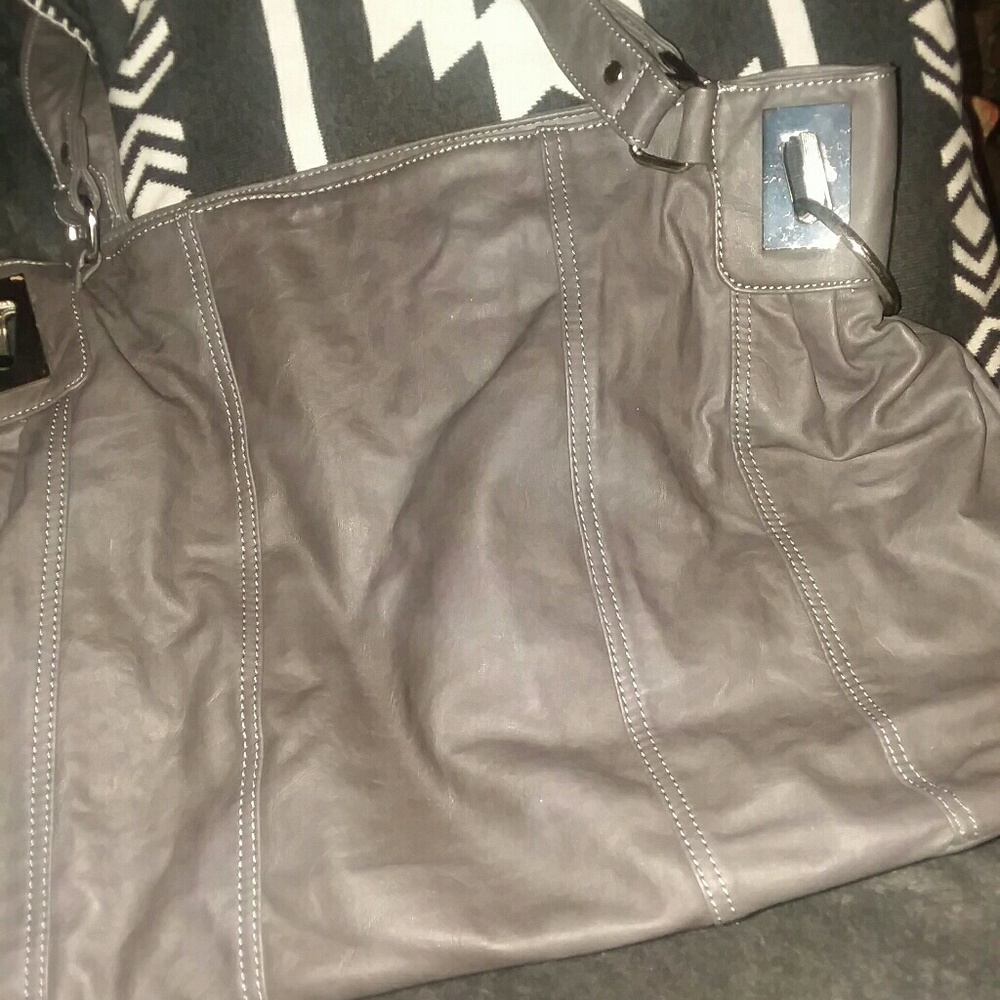 Unbranded Vegan Leather Gray Handbag